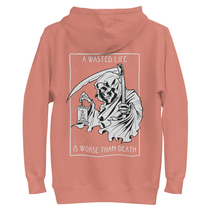 Sudadera con capucha de vida desperdiciada